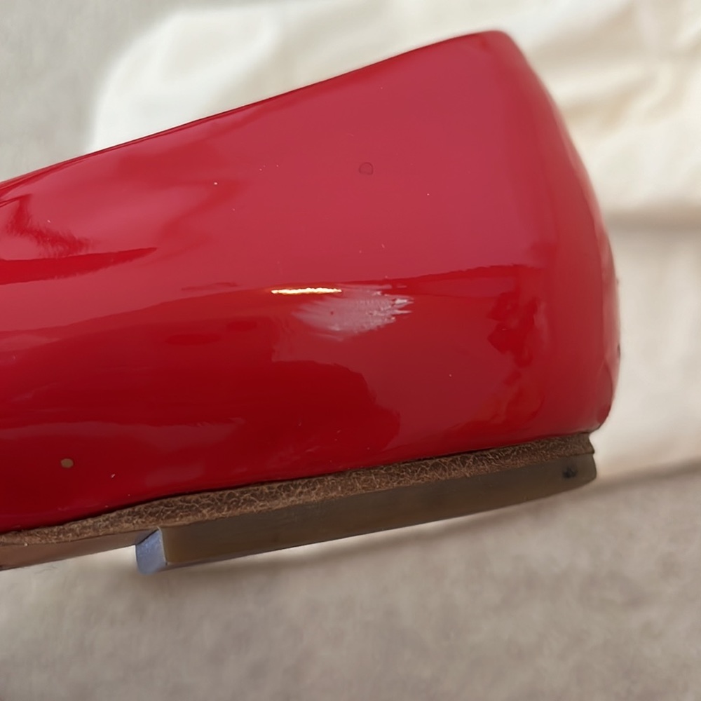 Salvatore Ferragamo Flat Red Pattern Ballerina Sh… - image 4